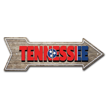 Signmission Tennessee Arrow Sign Funny Home Decor 18in Wide P-ARROW-999580